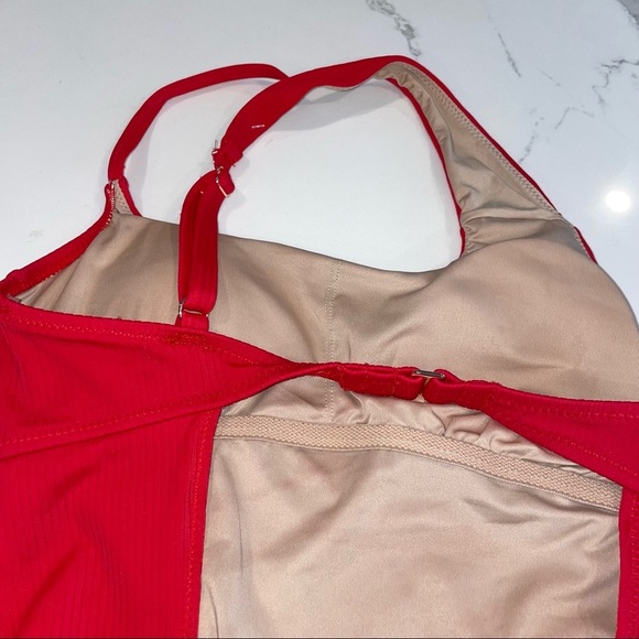 Women's Ribbed Asymmetrical One Shoulder One Piece Swimsuit - Shade & Shore - Picture 4 of 9